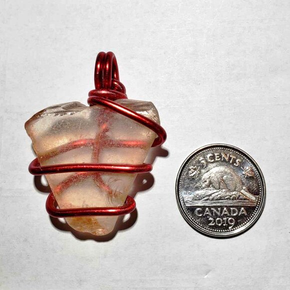 Imitation Sea Glass Pendant - Picture 1 of 1